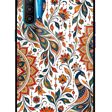White Mayura Realme XT/X2 Glass Case