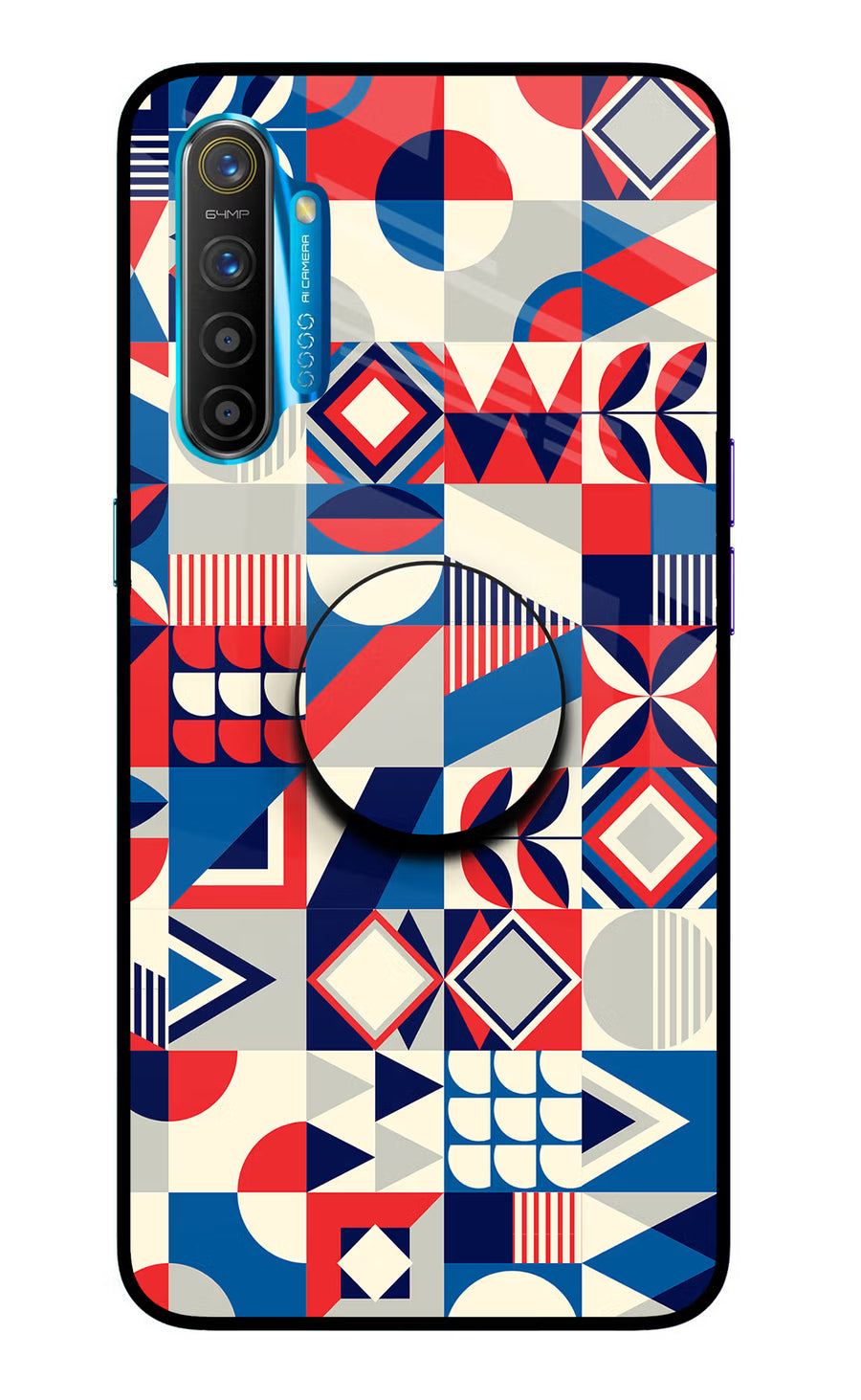 Colorful Pattern Realme XT/X2 Pop Case, Glass case