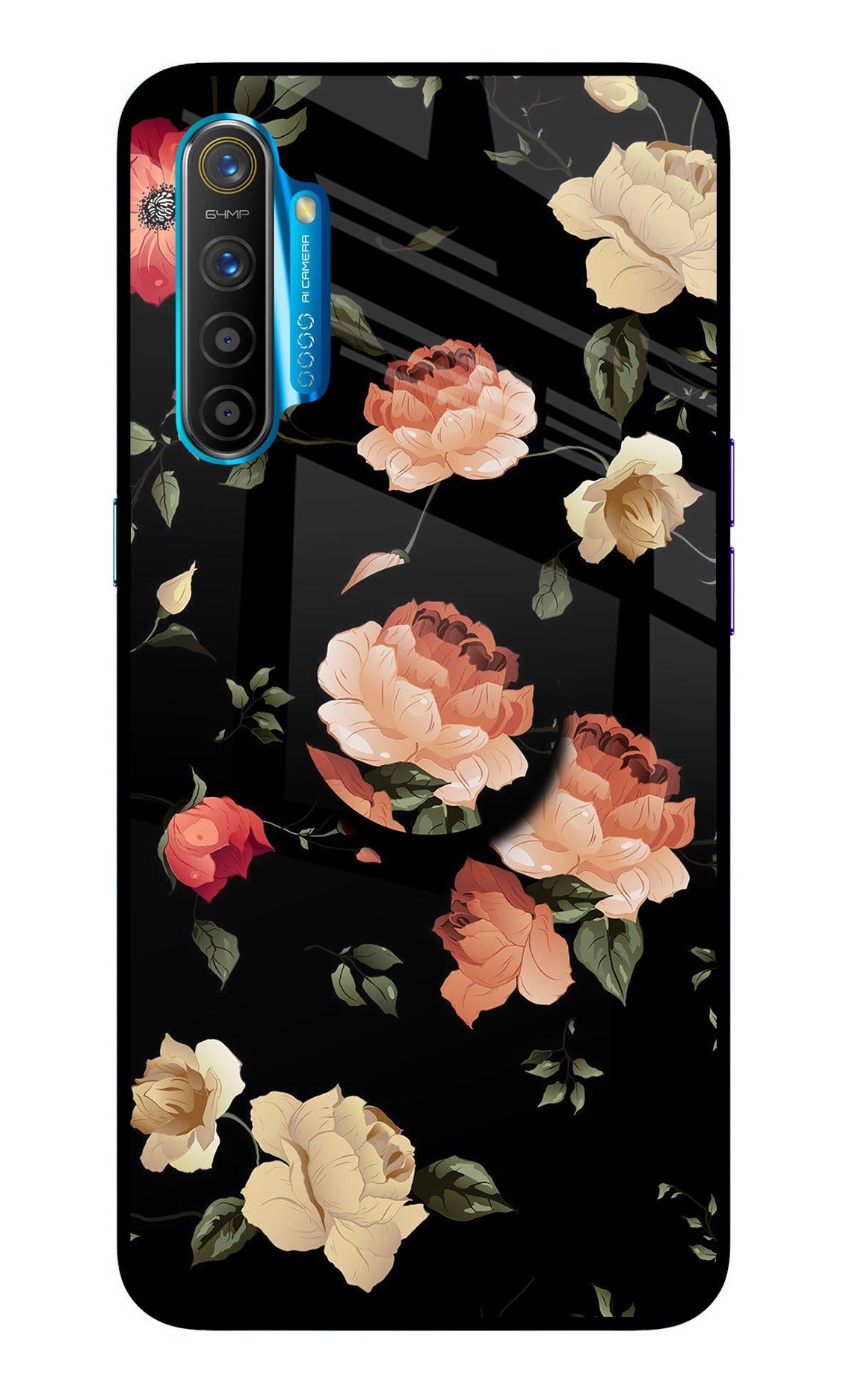 Flowers Realme XT/X2 Glass Case