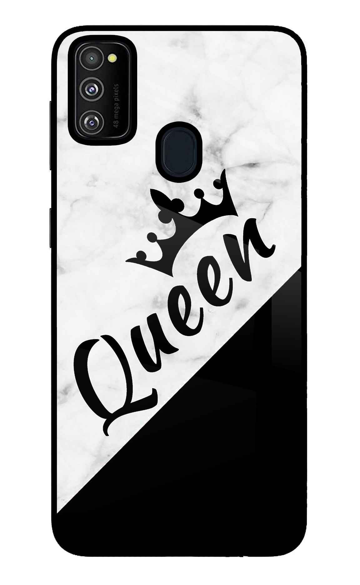 Queen Samsung M30s Glass Case