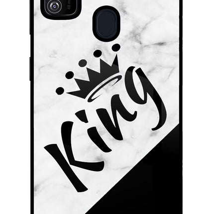 King Samsung M30s Glass Case Back Cover by Casekaro