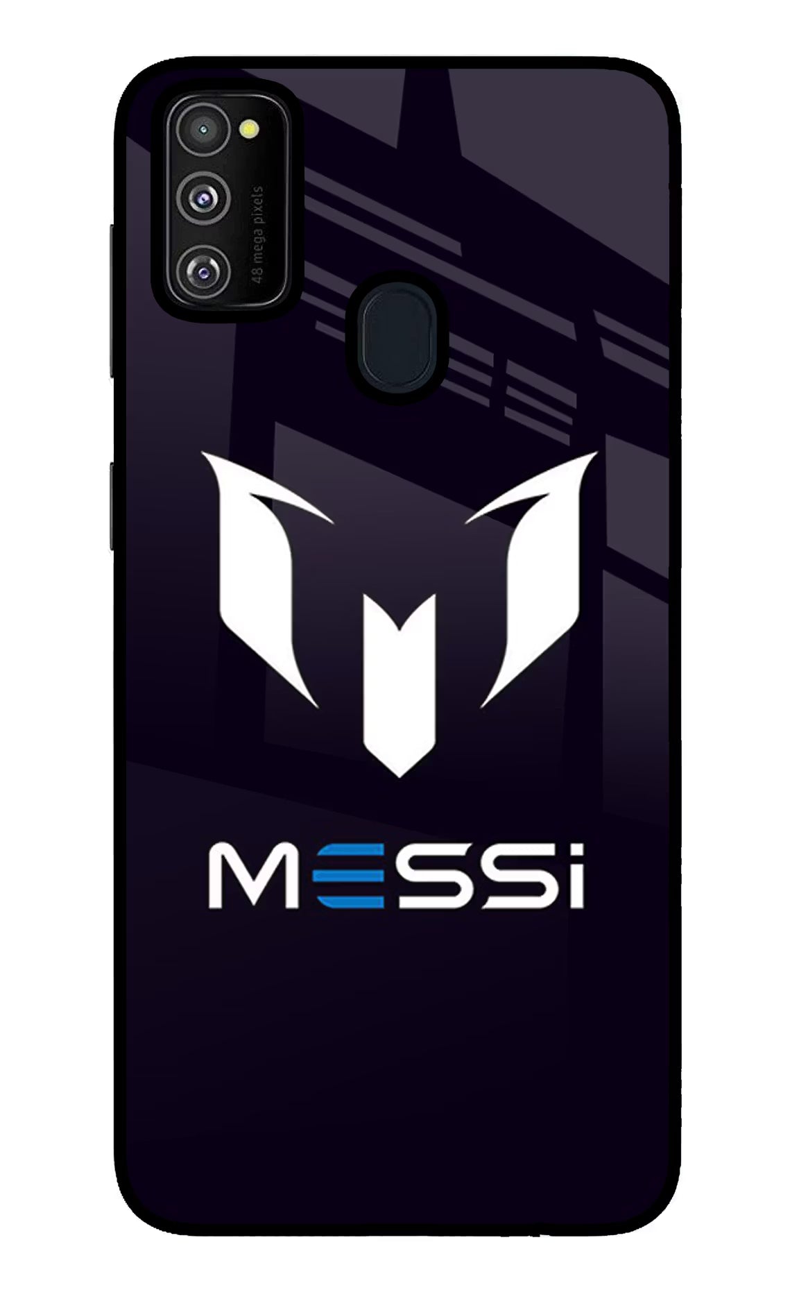 Messi Logo Samsung M30s Glass Case Back Cover by Casekaro
