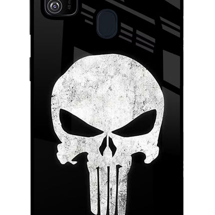 Punisher Skull Samsung M30s Glass Case Back Cover by Casekaro