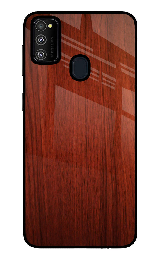 Wooden Plain Pattern Samsung M30s Glass Case