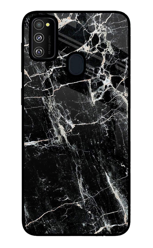 Black Marble Texture Samsung M30s Glass Case