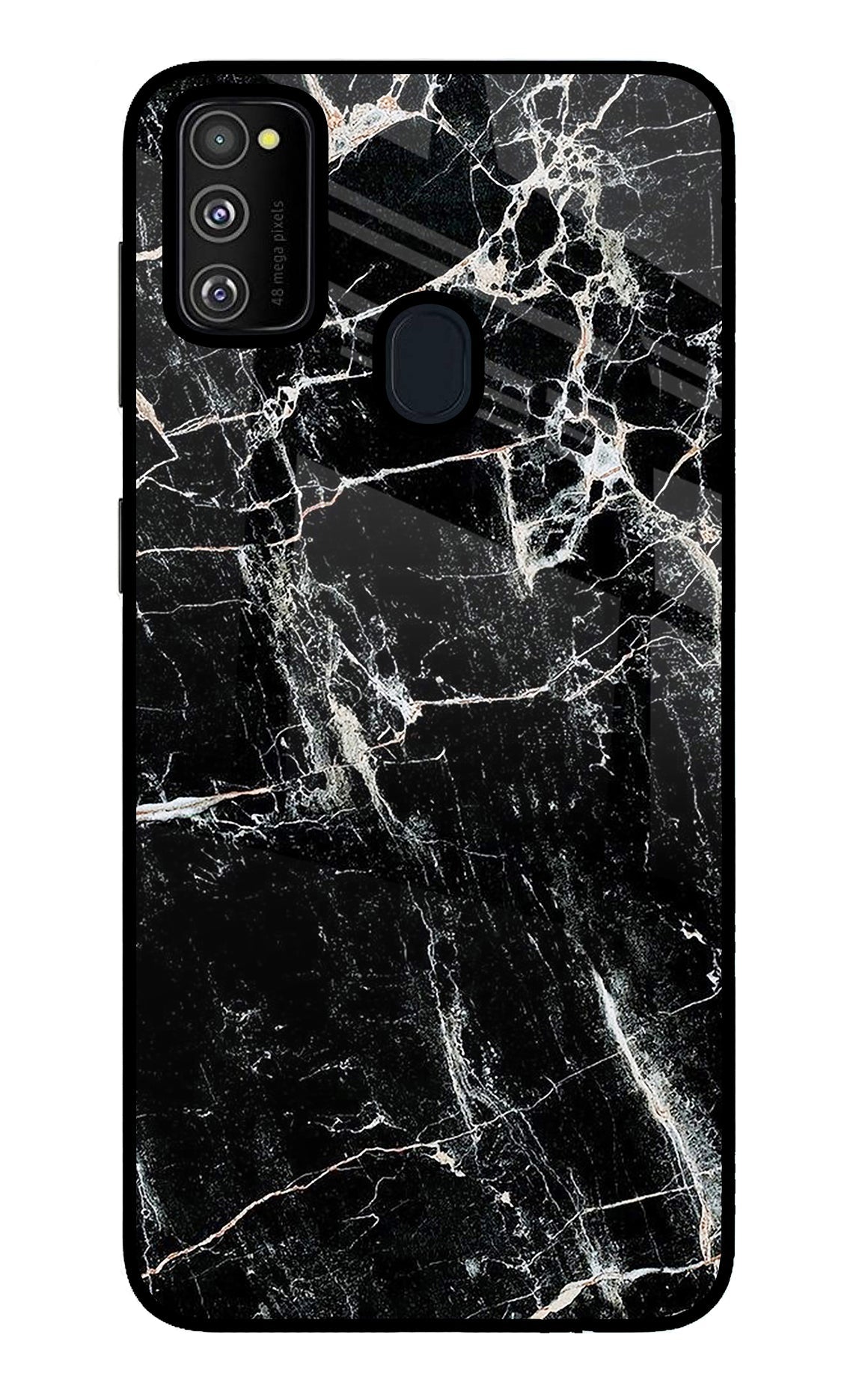 Black Marble Texture Samsung M30s Back Cover