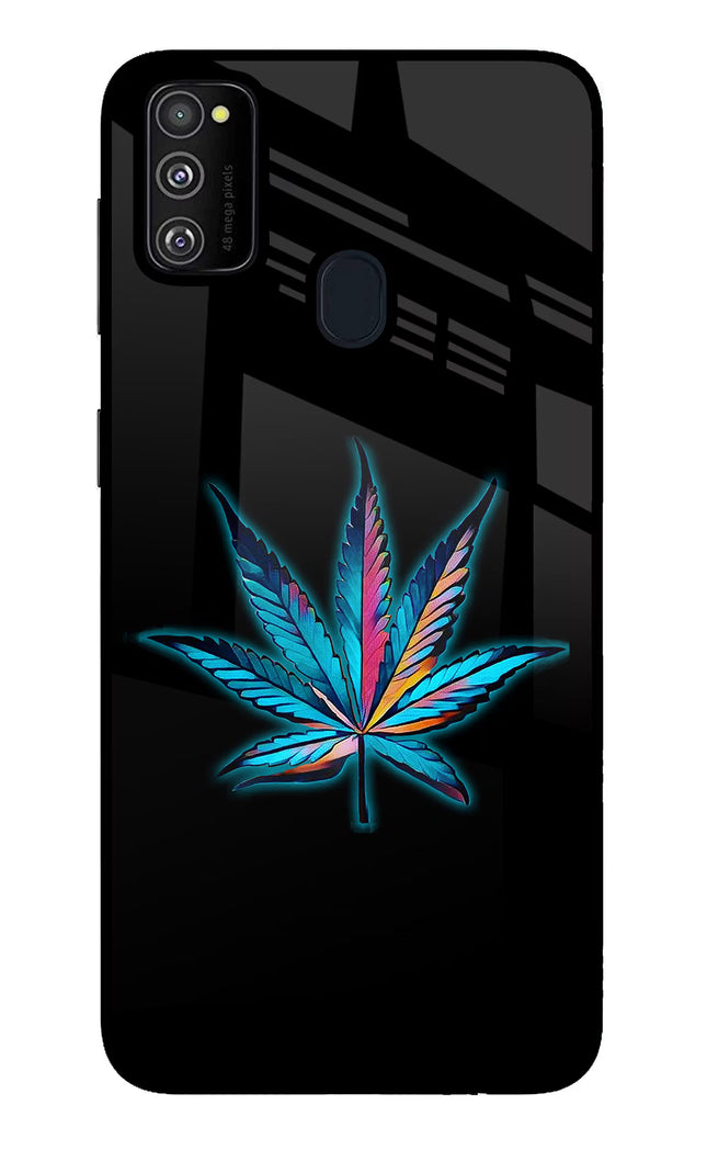 Weed Samsung M30s Glass Case Back Cover by Casekaro