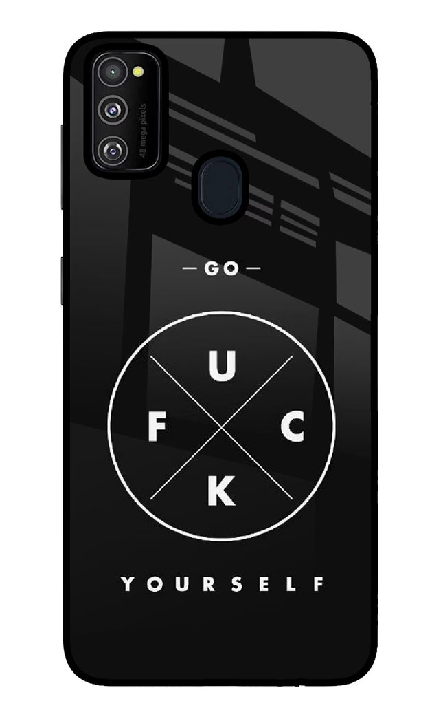 Go Fuck Yourself Samsung M30s Glass Case Back Cover by Casekaro
