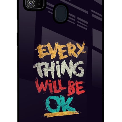 Everything Will Be Ok Samsung M30s Glass Case Back Cover by Casekaro