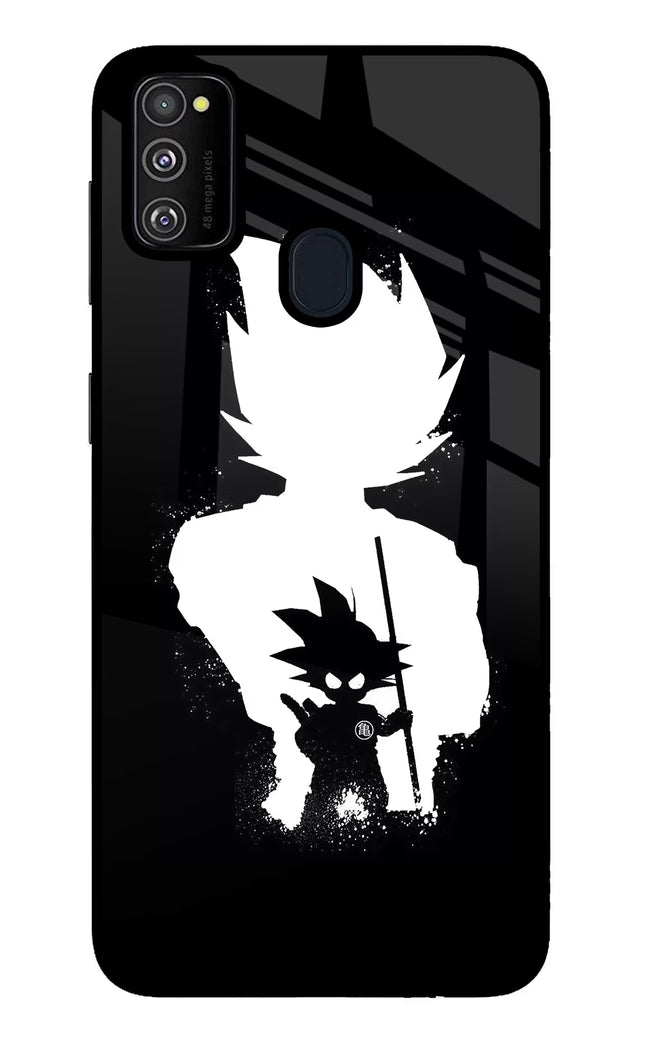 Goku Shadow Samsung M30s Glass Case Back Cover by Casekaro