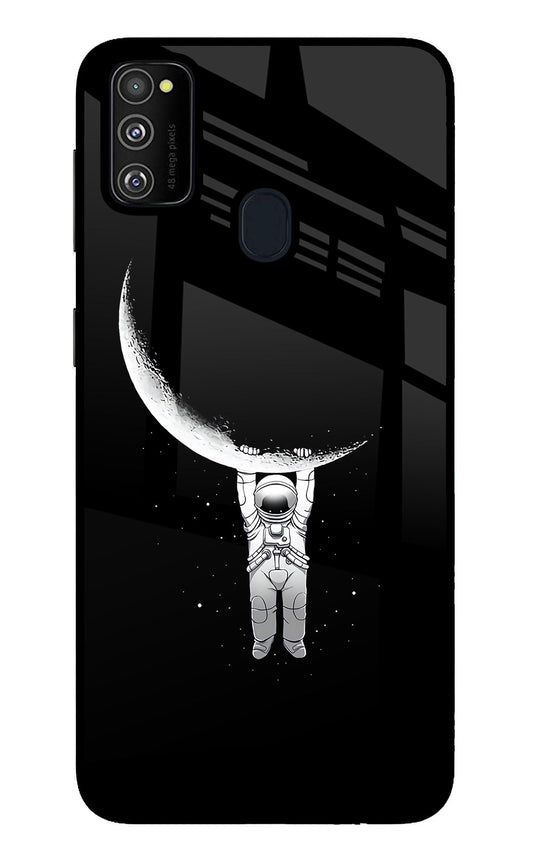 Moon Space Samsung M30s Glass Case