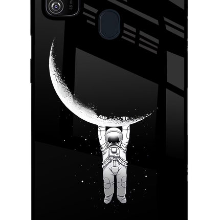 Moon Space Samsung M30s Glass Case Back Cover by Casekaro