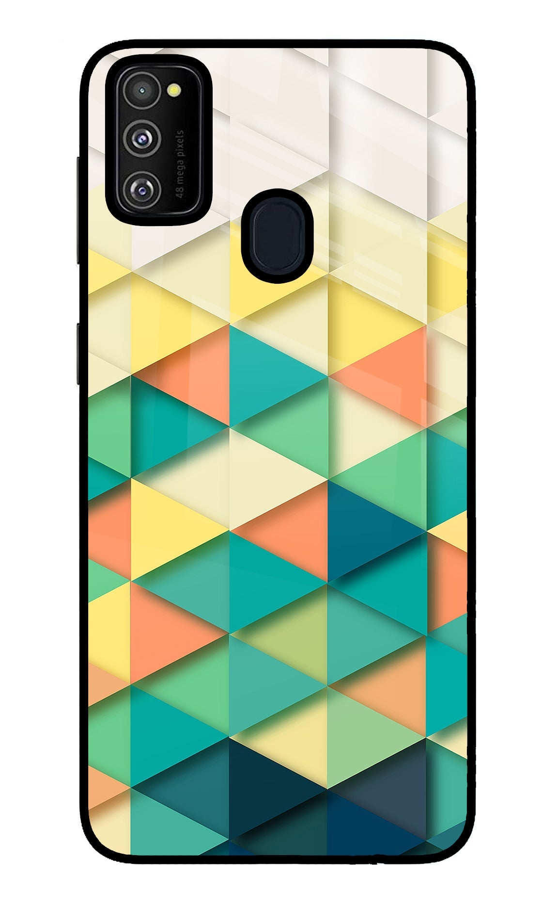 Abstract Samsung M30s Glass Case