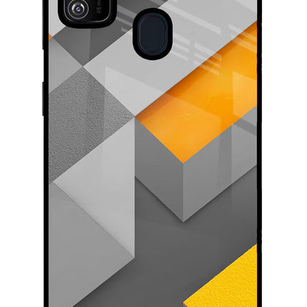 Abstract Samsung M30s Glass Case Back Cover by Casekaro