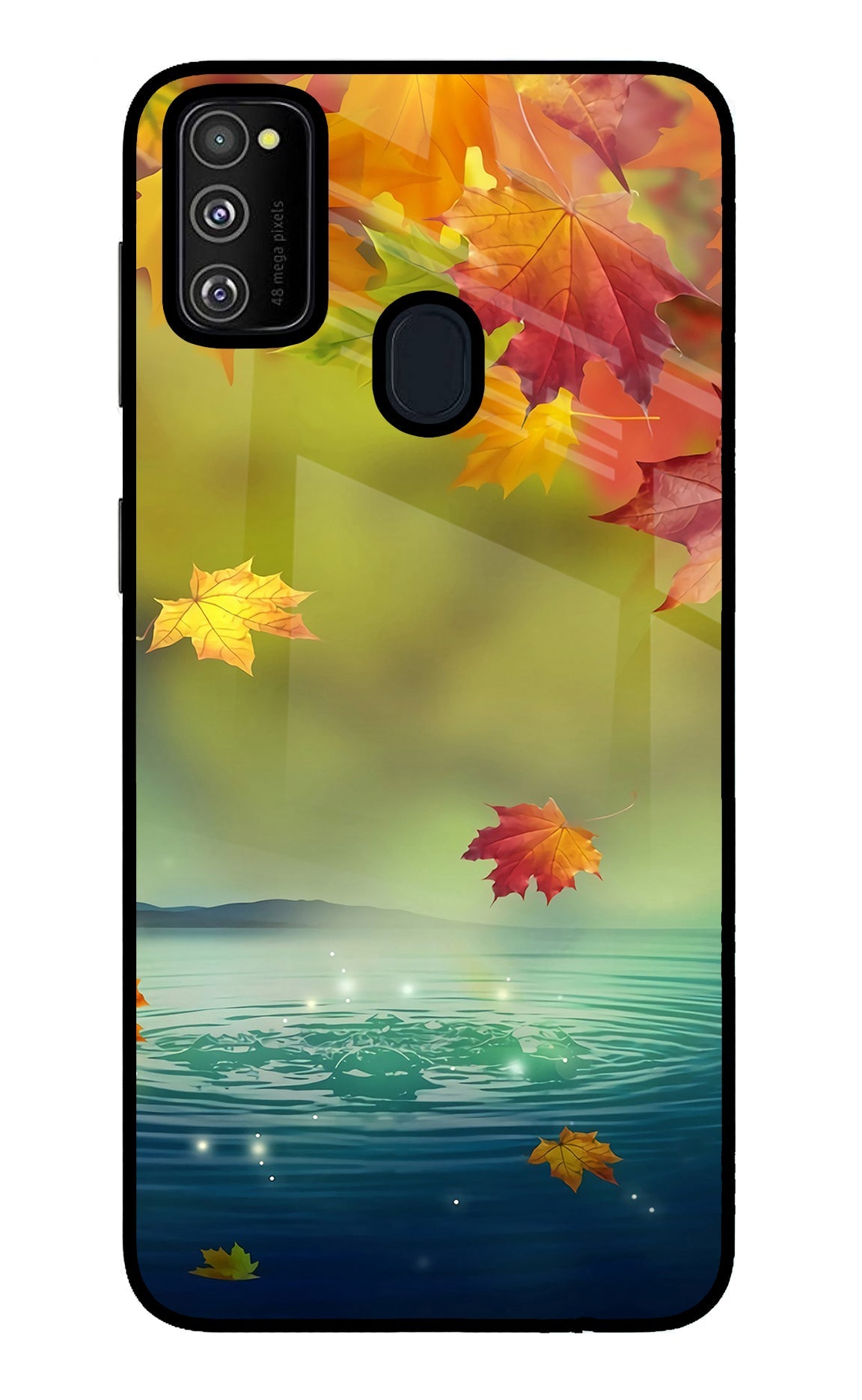 Flowers Samsung M30s Glass Case