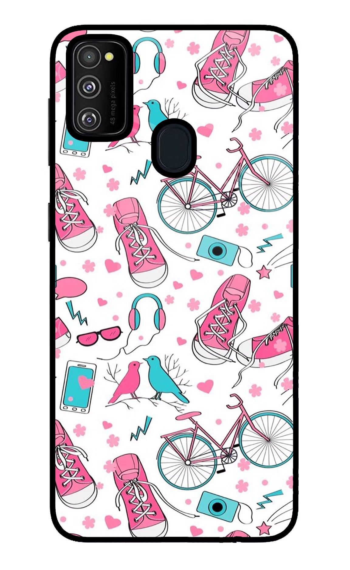 Artwork Samsung M30s Glass Case Back Cover by Casekaro