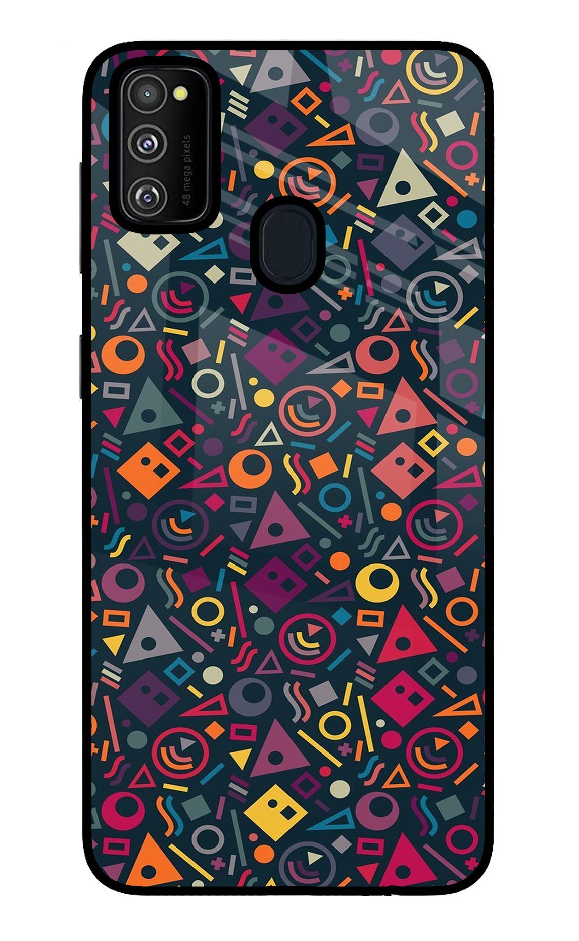 Geometric Abstract Samsung M30s Glass Case