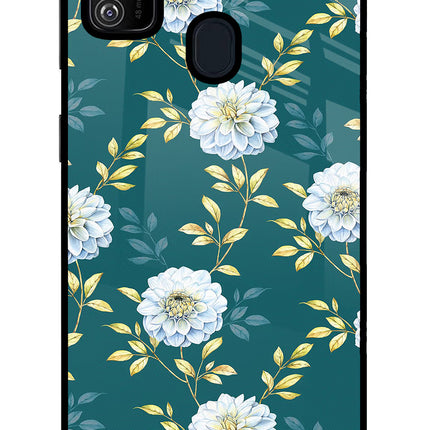 Flowers Samsung M30s Glass Case Back Cover by Casekaro