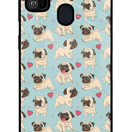 Pug Dog Samsung M30s Glass Case Back Cover by Casekaro