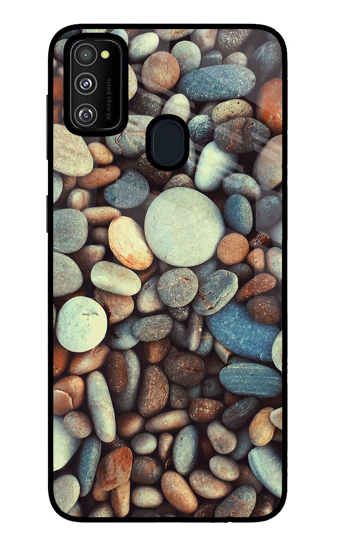 Pebble Samsung M30s Glass Case Back Cover by Casekaro