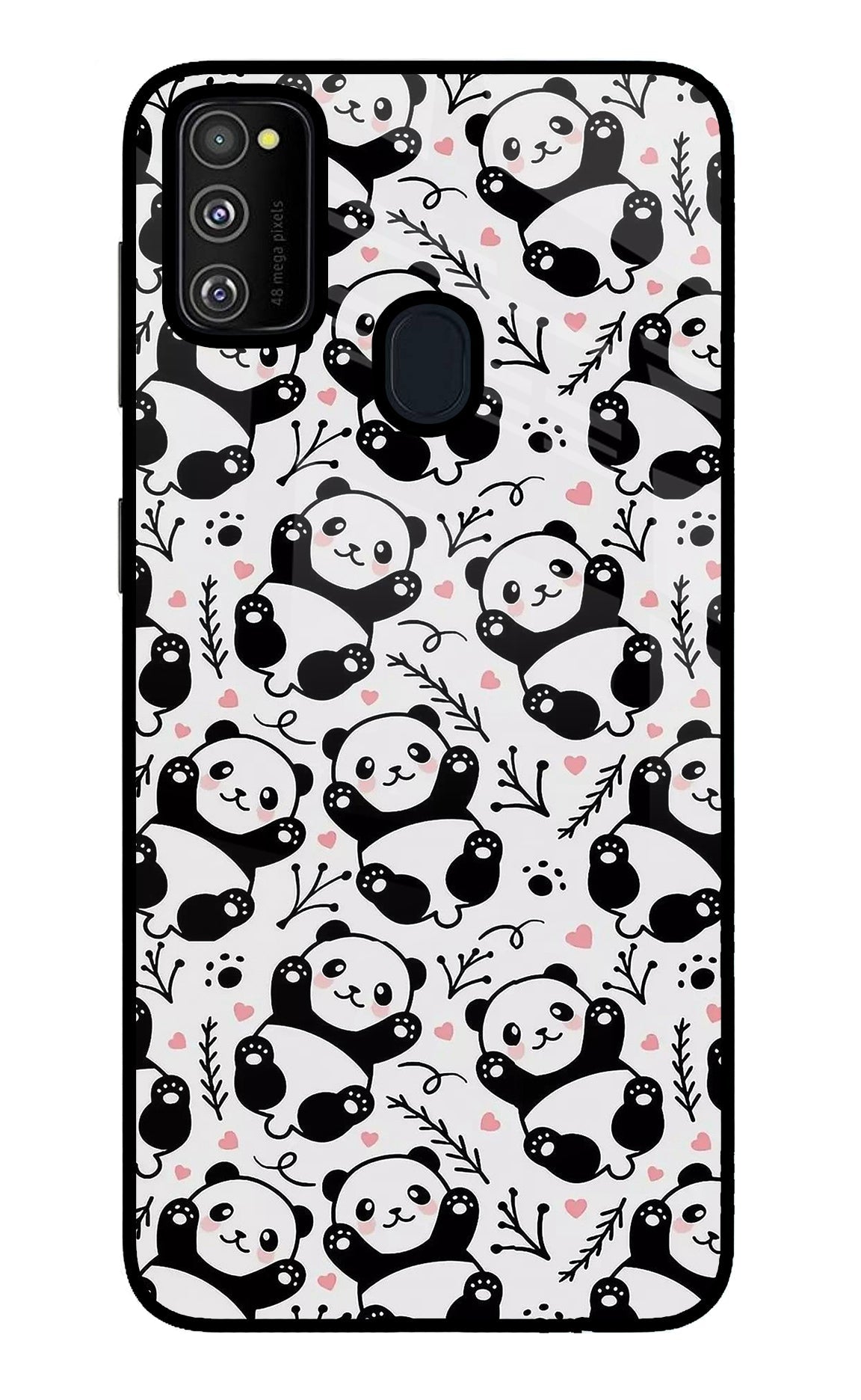 Cute Panda Samsung M30s Glass Case