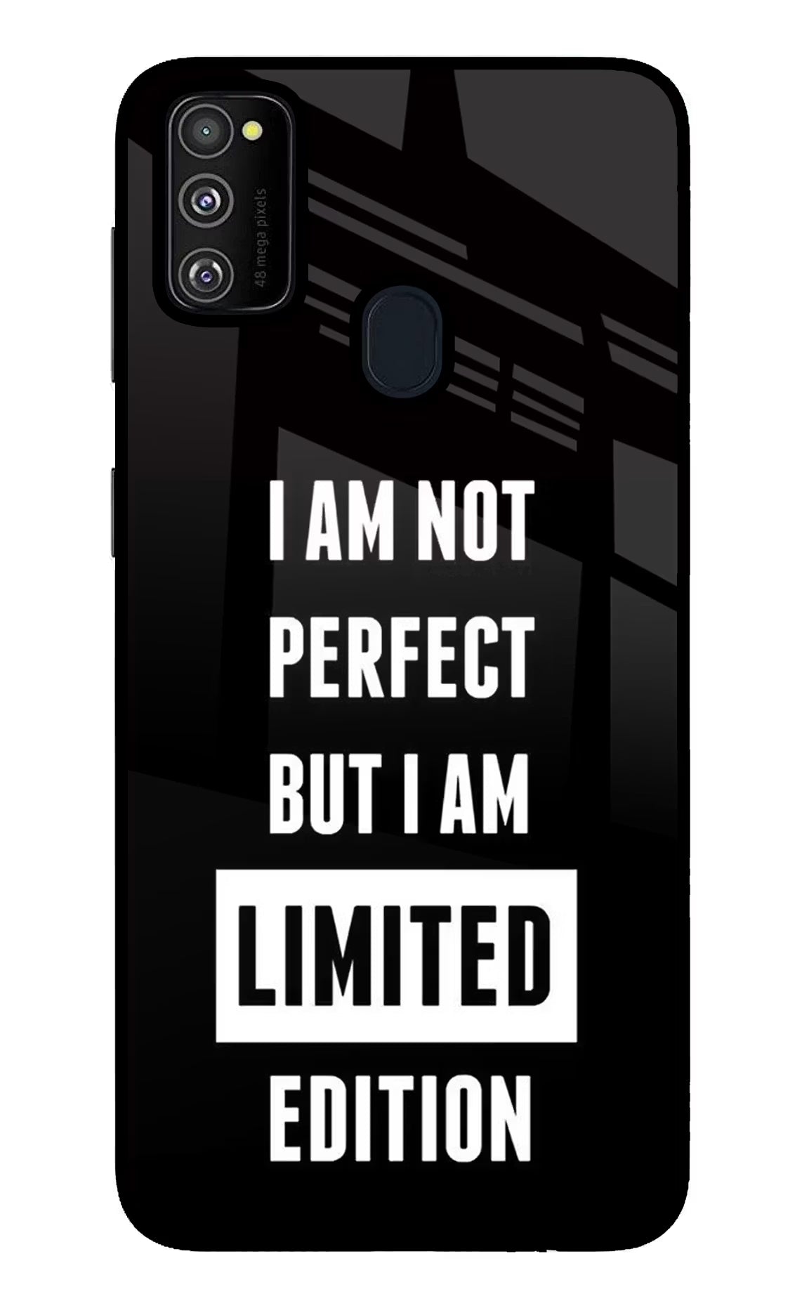 I Am Not Perfect But I Am Limited Edition Samsung M30s Glass Case Back Cover by Casekaro