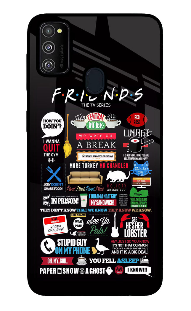 FRIENDS Samsung M30s Glass Case Back Cover by Casekaro