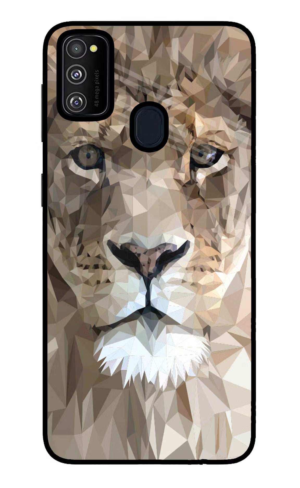 Lion Art Samsung M30s Glass Case Back Cover by Casekaro