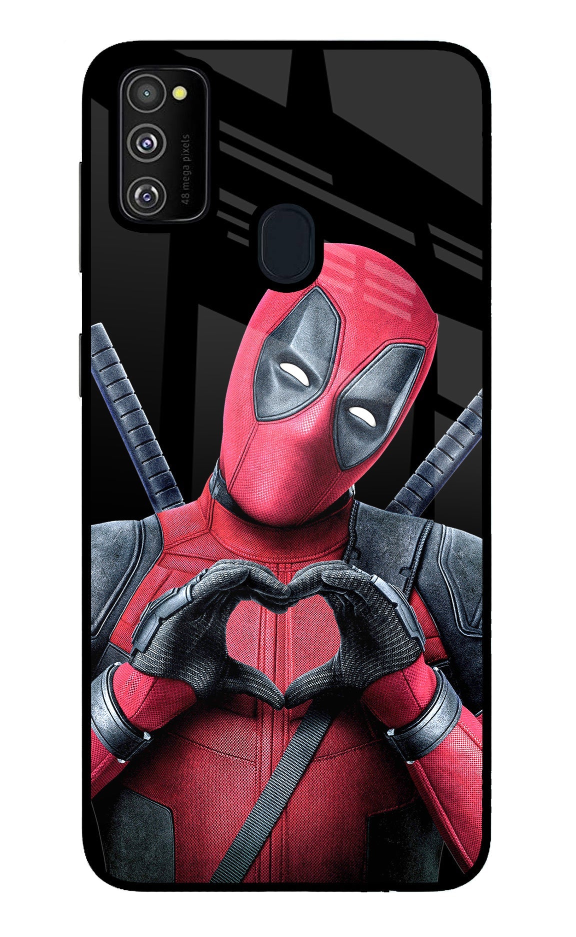 Deadpool Samsung M30s Glass Case