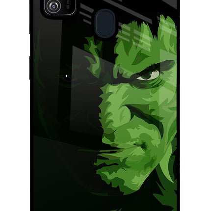 HULK Samsung M30s Glass Case Back Cover by Casekaro