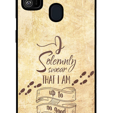 I Solemnly swear that i up to no good Samsung M30s Glass Case Back Cover by Casekaro