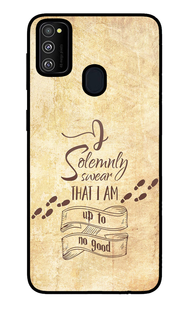 I Solemnly swear that i up to no good Samsung M30s Glass Case Back Cover by Casekaro