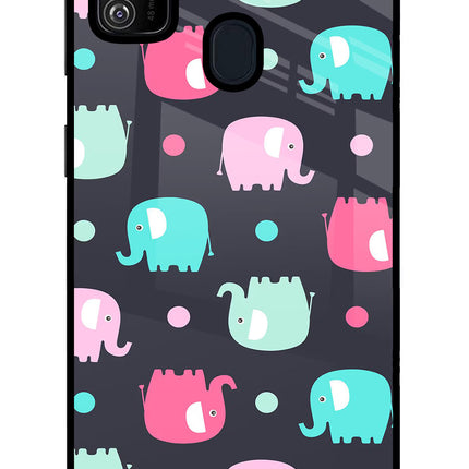 Elephants Samsung M30s Glass Case Back Cover by Casekaro