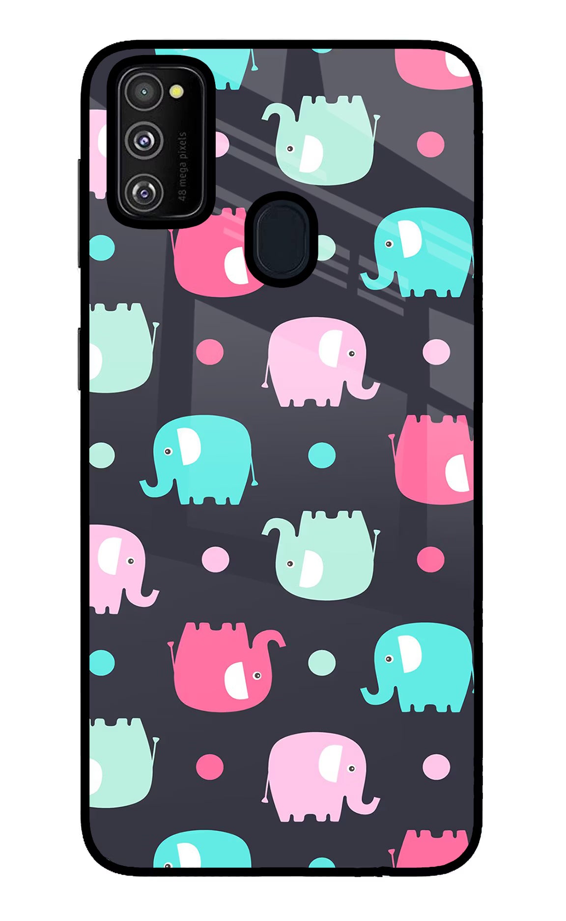 Elephants Samsung M30s Glass Case Back Cover by Casekaro