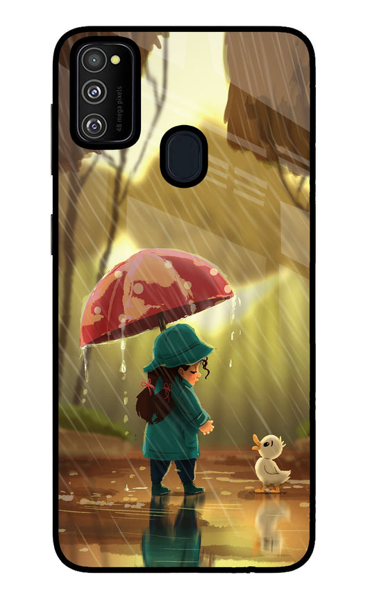 Rainy Day Samsung M30s Glass Case