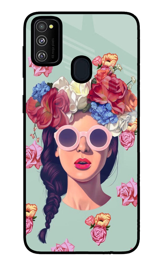 Pretty Girl Samsung M30s Glass Case Back Cover by Casekaro