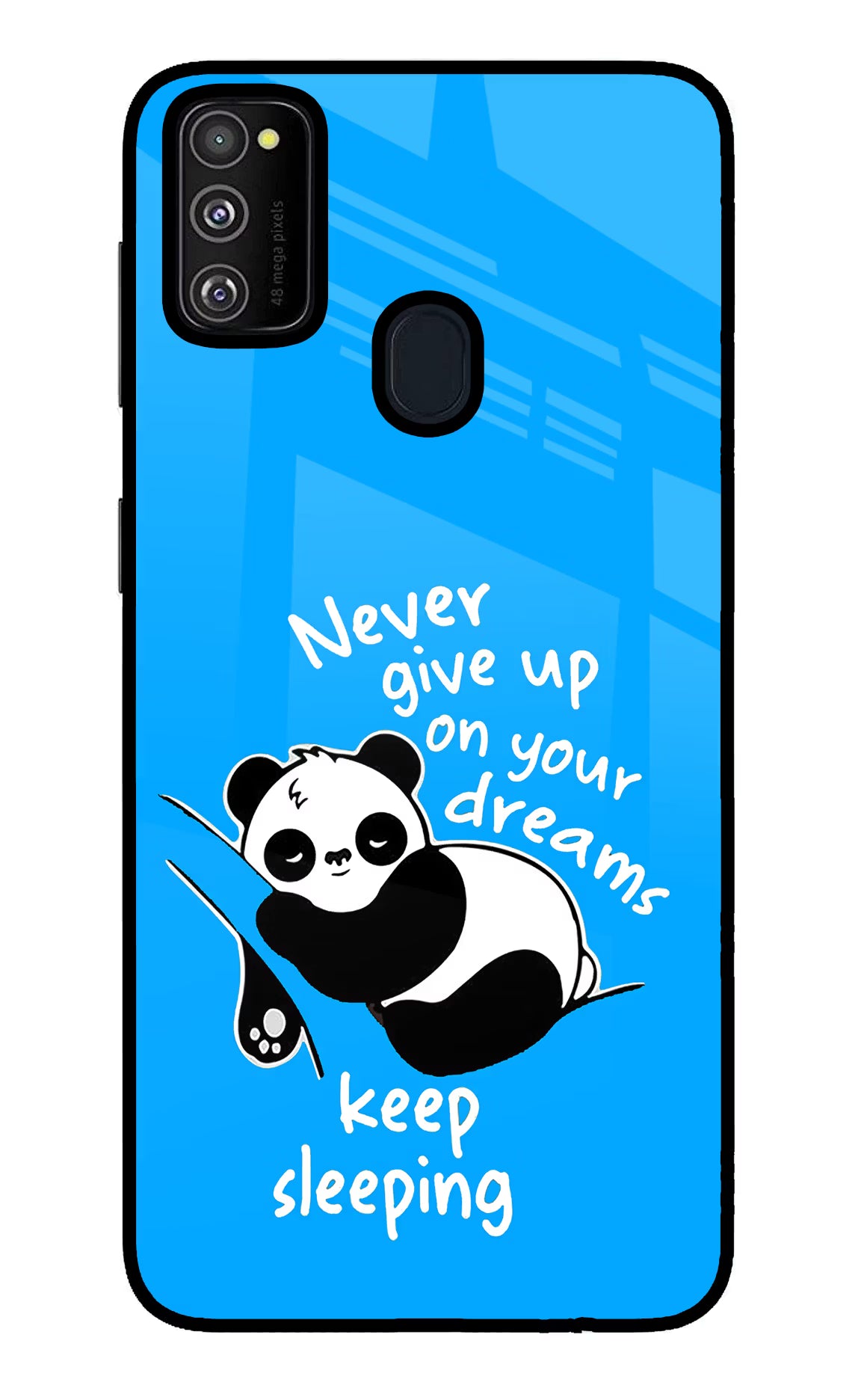 Keep Sleeping Samsung M30s Glass Case Back Cover by Casekaro