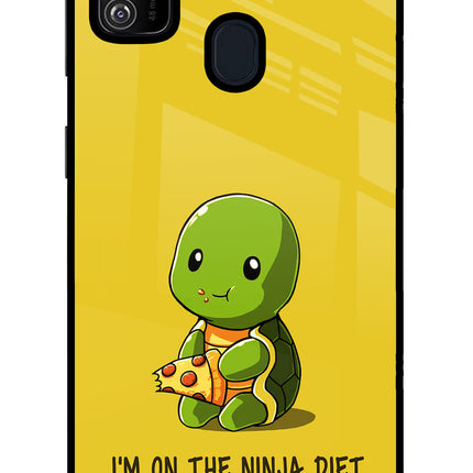 I'm on Ninja Diet Samsung M30s Glass Case Back Cover by Casekaro