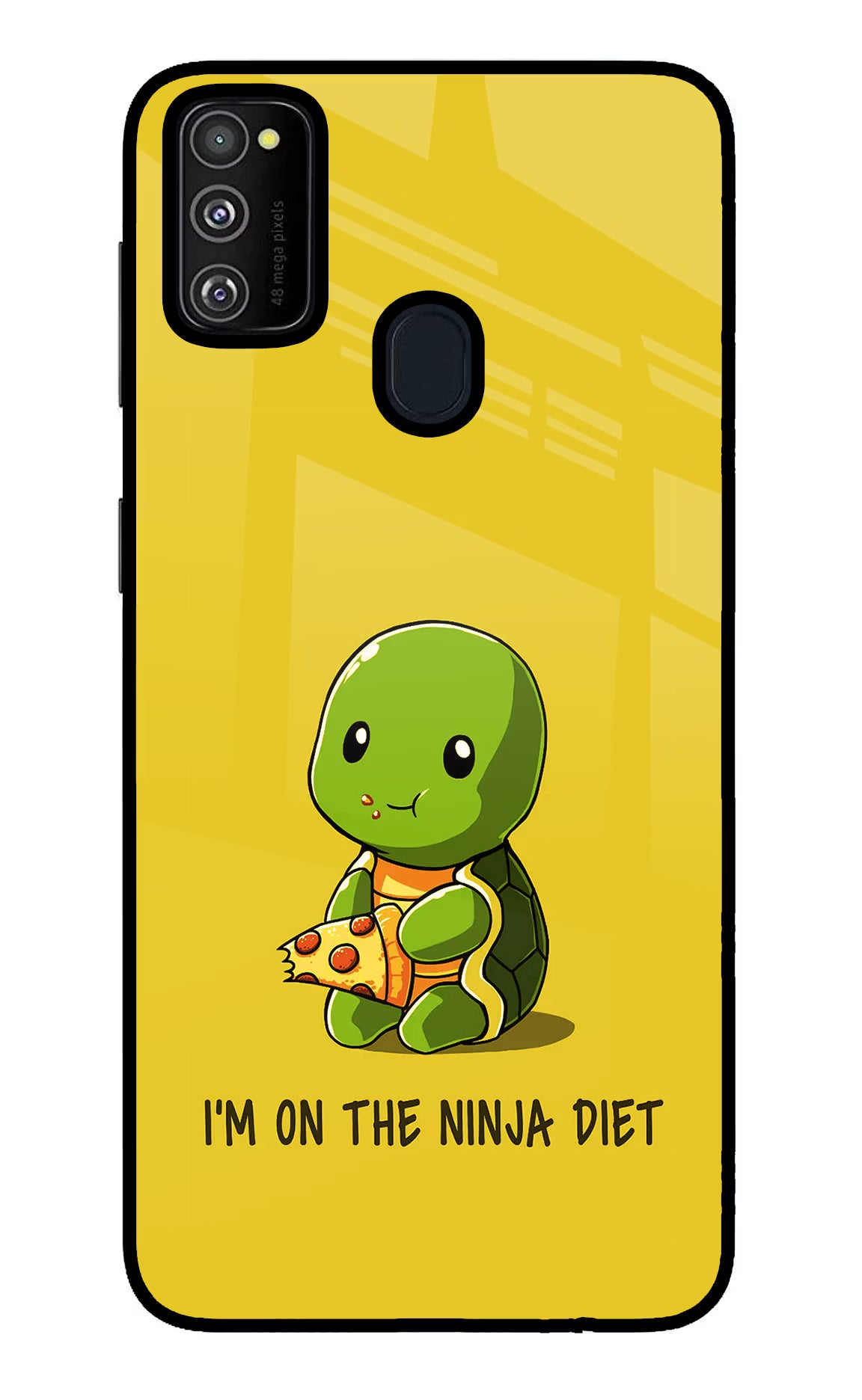 I'm on Ninja Diet Samsung M30s Glass Case Back Cover by Casekaro