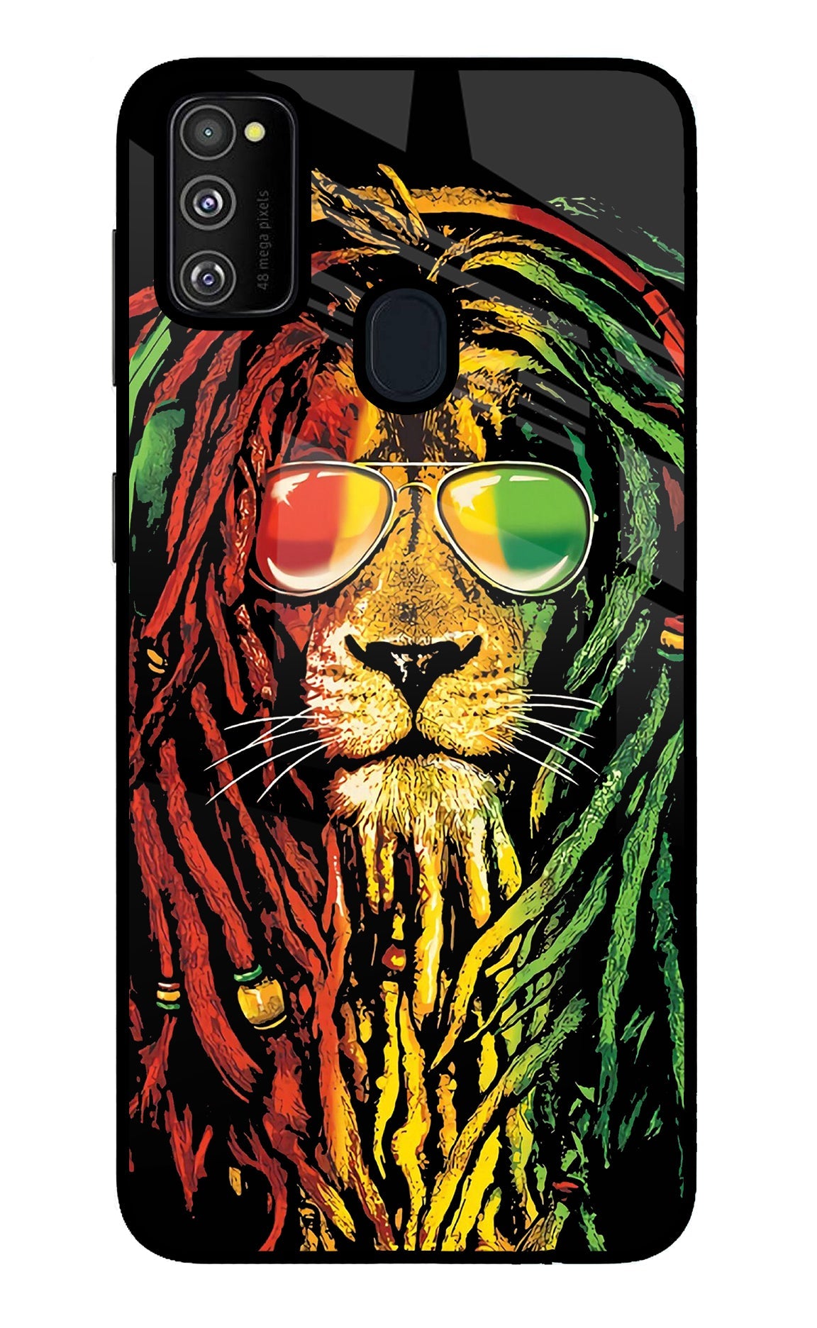 Rasta Lion Samsung M30s Glass Case