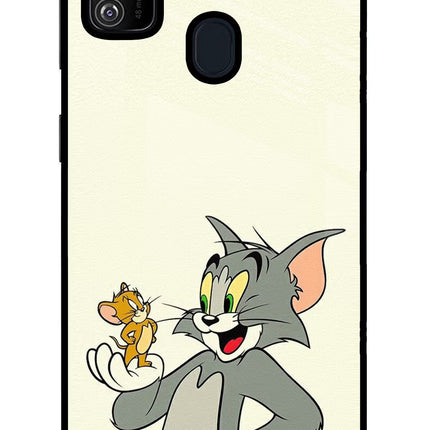 Tom & Jerry Samsung M30s Glass Case Back Cover by Casekaro