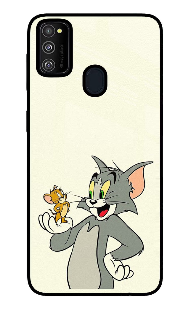 Tom & Jerry Samsung M30s Glass Case Back Cover by Casekaro