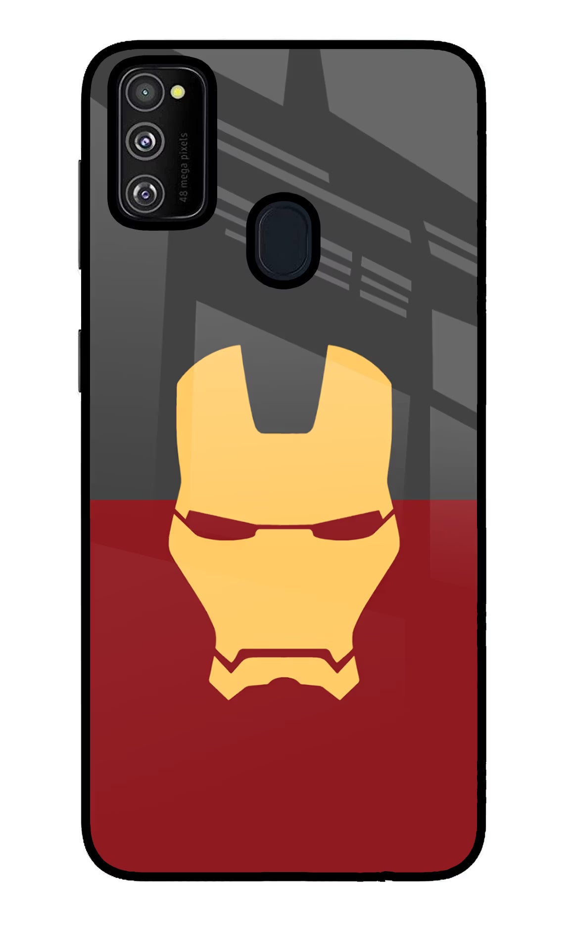Ironman Samsung M30s Glass Case Back Cover by Casekaro
