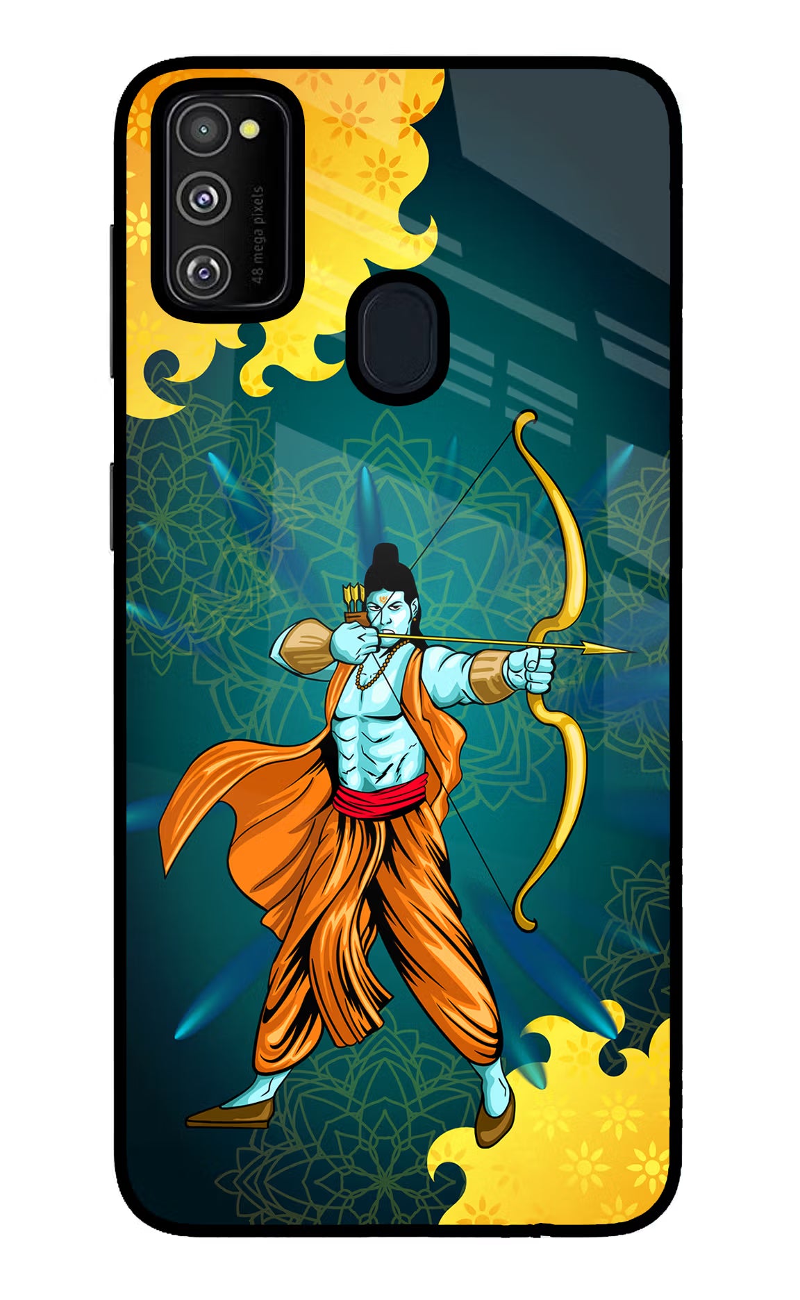 Lord Ram - 6 Samsung M30s Glass Case Back Cover by Casekaro