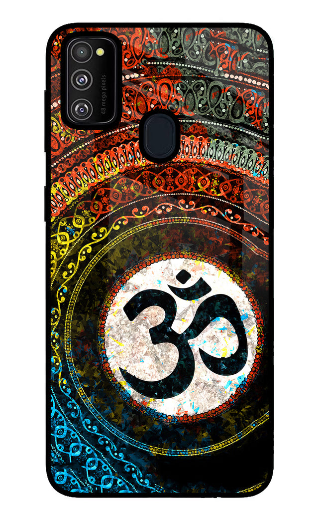 Om Cultural Samsung M30s Glass Case Back Cover by Casekaro