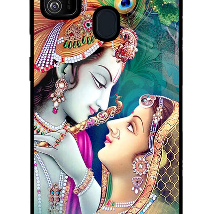 Lord Radha Krishna Samsung M30s Glass Case Back Cover by Casekaro