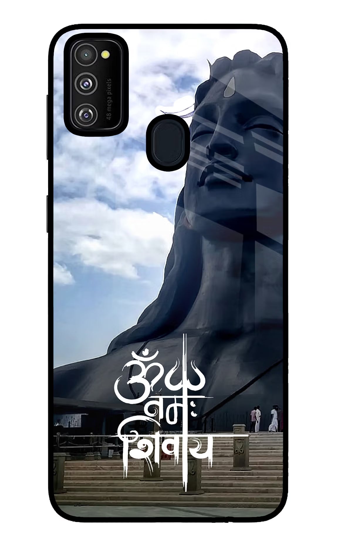 Om Namah Shivay Samsung M30s Glass Case Back Cover by Casekaro