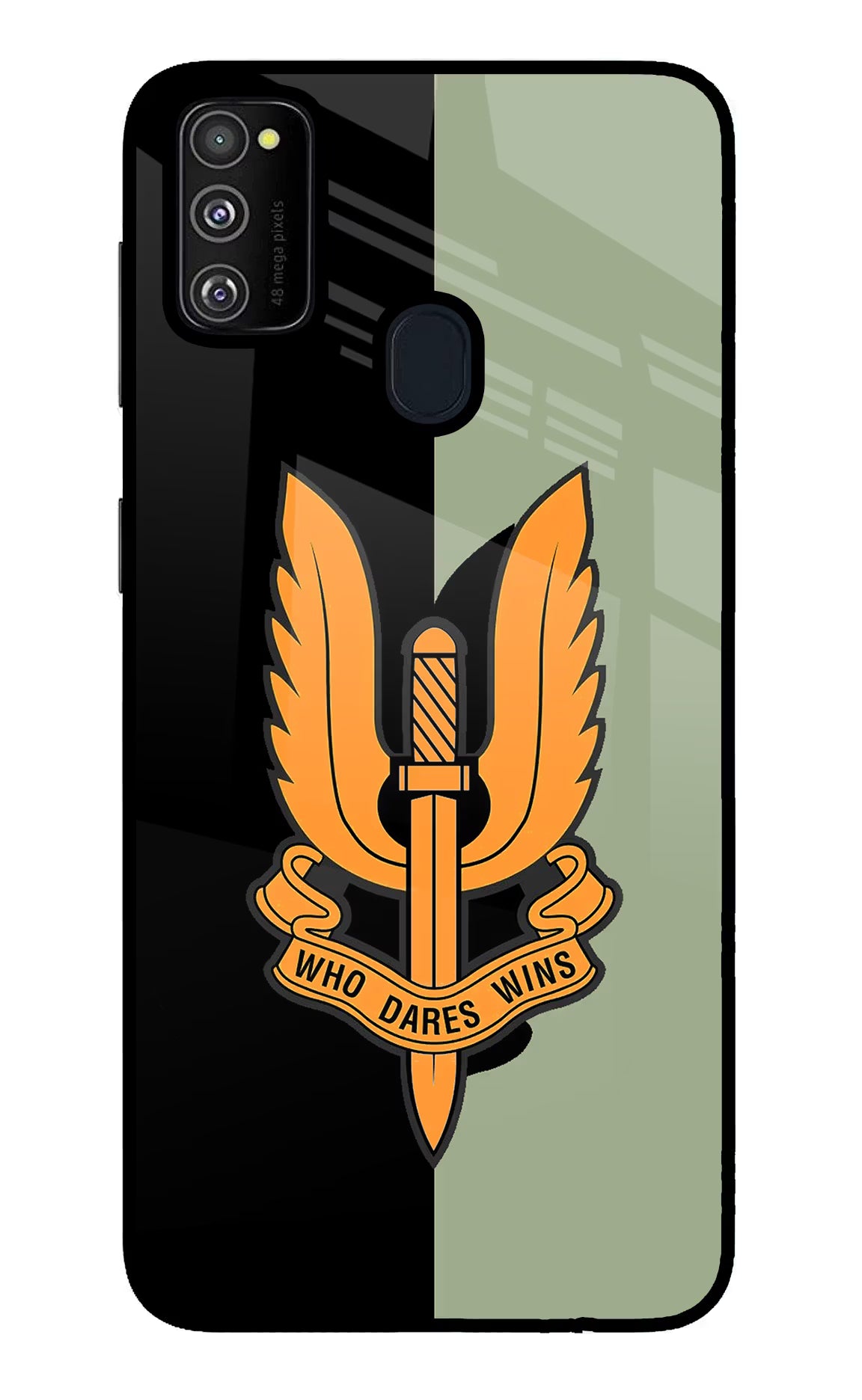 Balidan Logo Samsung M30s Glass Case Back Cover by Casekaro