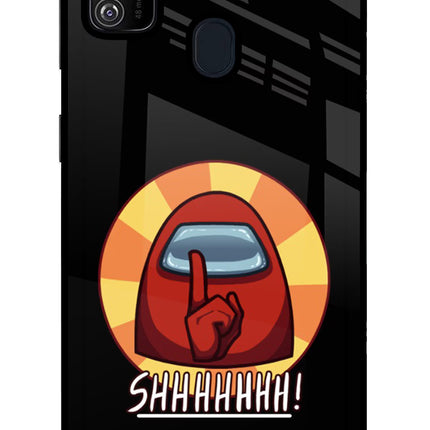 Among Us Shhh! Samsung M30s Glass Case Back Cover by Casekaro