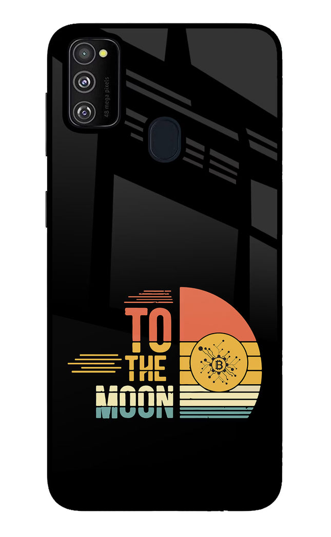 To the Moon Samsung M30s Glass Case Back Cover by Casekaro
